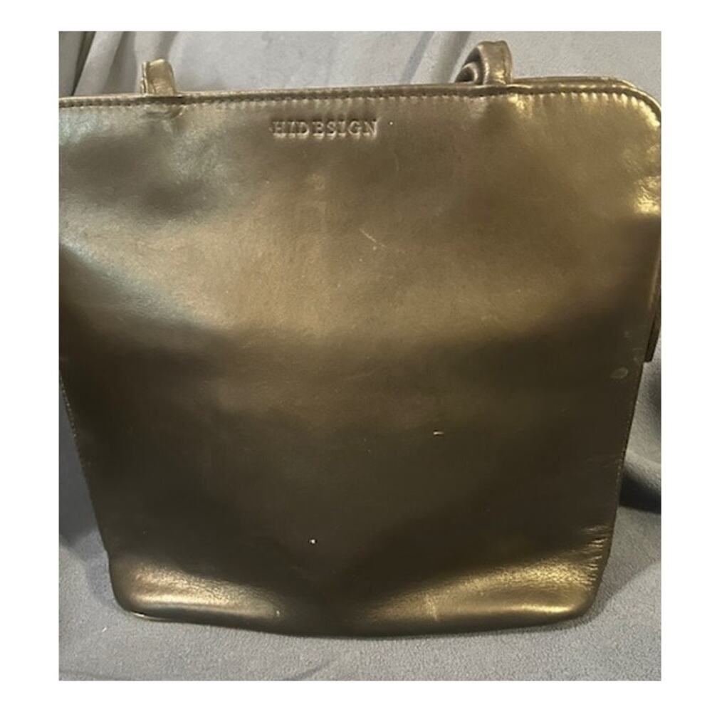 Hidesign Black Leather Expandable Medium Sized Shoulder Bag - Picture 2 of 9
